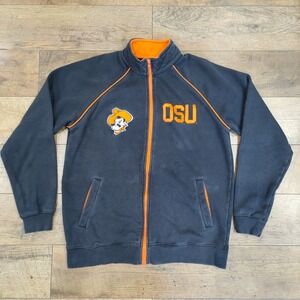 Vintage Champion Oklahoma State Cowboys Black Orange Jacket Men's Size Large OSU